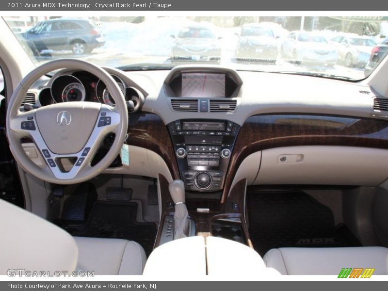 Crystal Black Pearl / Taupe 2011 Acura MDX Technology