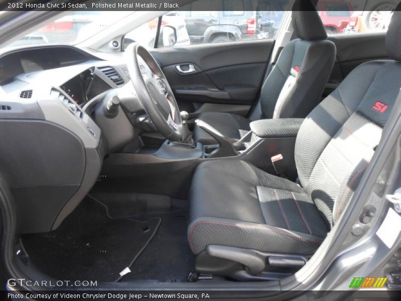 Polished Metal Metallic / Black 2012 Honda Civic Si Sedan