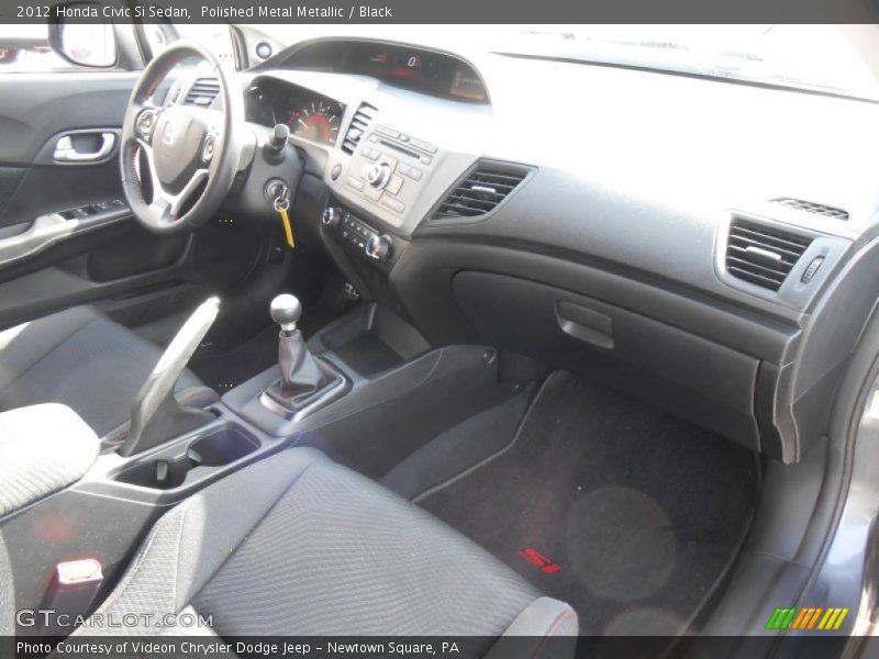 Polished Metal Metallic / Black 2012 Honda Civic Si Sedan