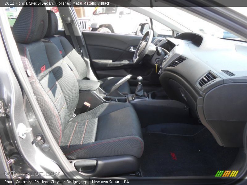 Polished Metal Metallic / Black 2012 Honda Civic Si Sedan