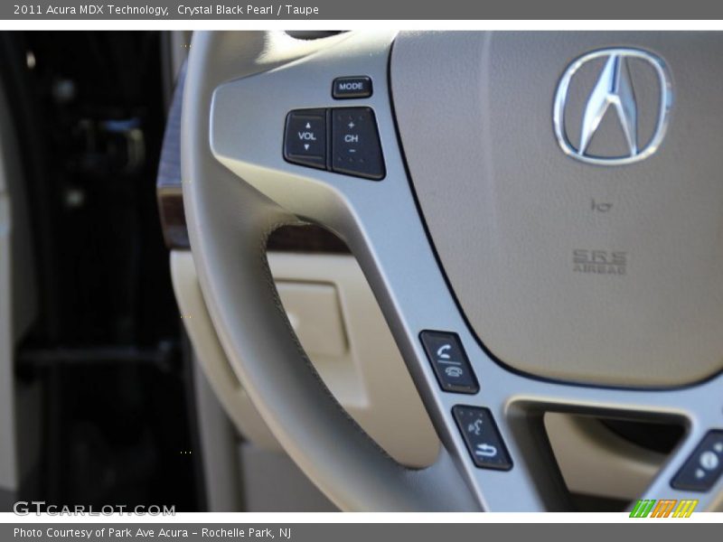Crystal Black Pearl / Taupe 2011 Acura MDX Technology
