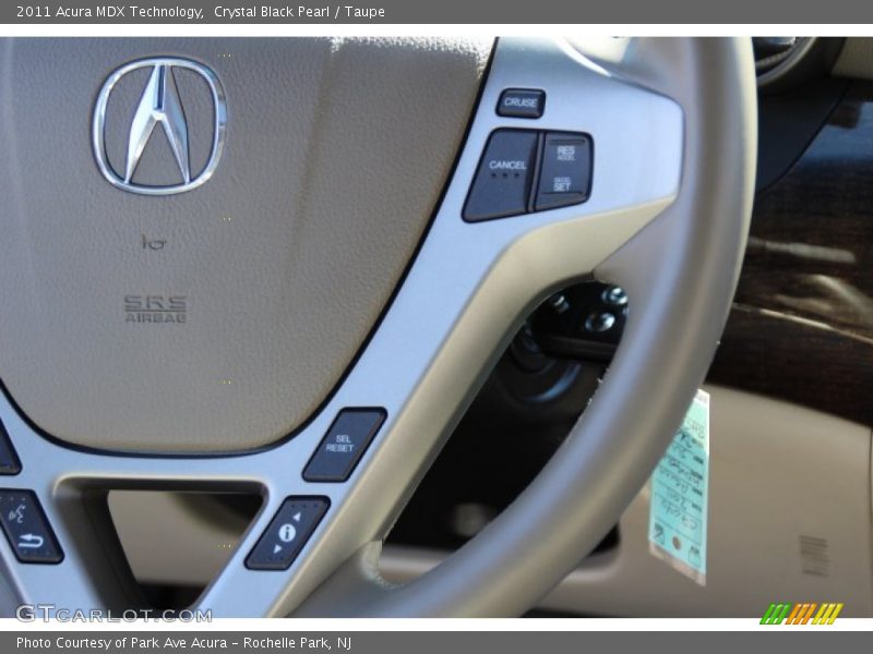 Crystal Black Pearl / Taupe 2011 Acura MDX Technology