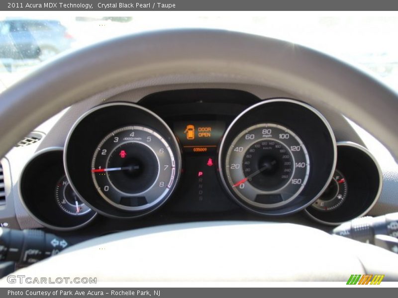 Crystal Black Pearl / Taupe 2011 Acura MDX Technology