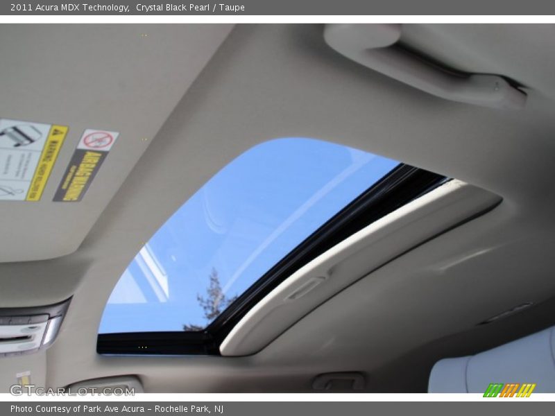 Crystal Black Pearl / Taupe 2011 Acura MDX Technology