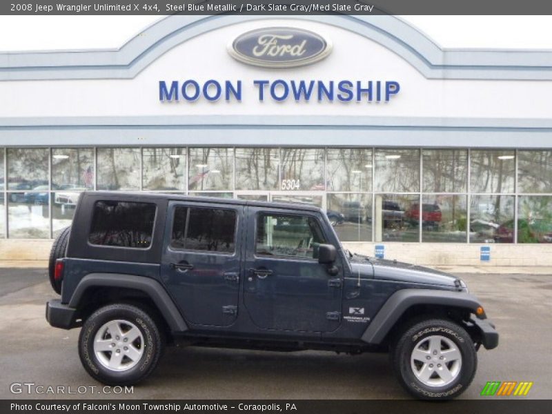 Steel Blue Metallic / Dark Slate Gray/Med Slate Gray 2008 Jeep Wrangler Unlimited X 4x4