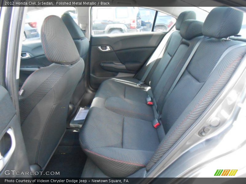 Polished Metal Metallic / Black 2012 Honda Civic Si Sedan