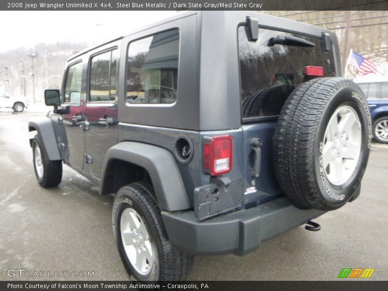 Steel Blue Metallic / Dark Slate Gray/Med Slate Gray 2008 Jeep Wrangler Unlimited X 4x4