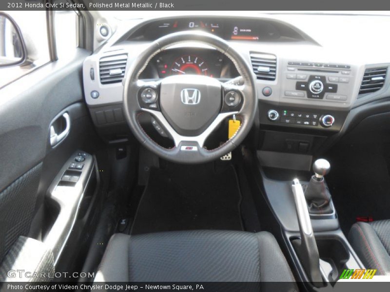 Polished Metal Metallic / Black 2012 Honda Civic Si Sedan