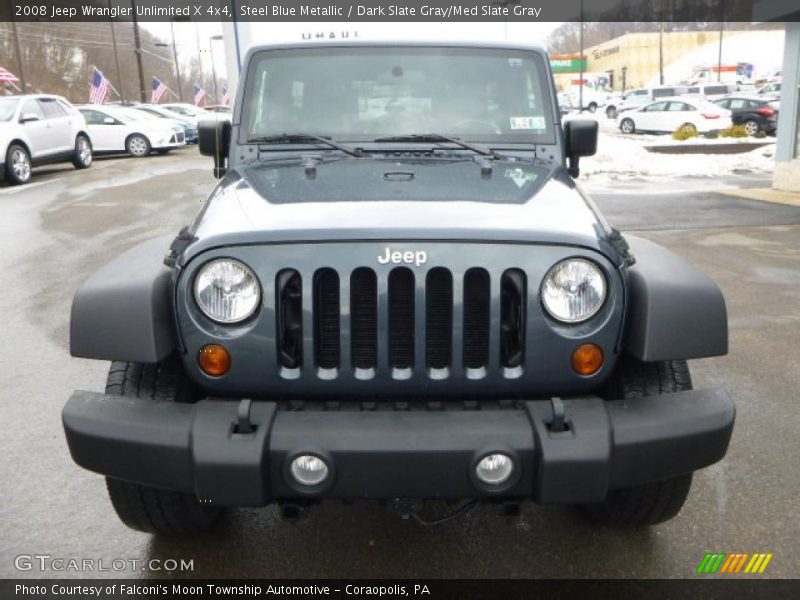 Steel Blue Metallic / Dark Slate Gray/Med Slate Gray 2008 Jeep Wrangler Unlimited X 4x4