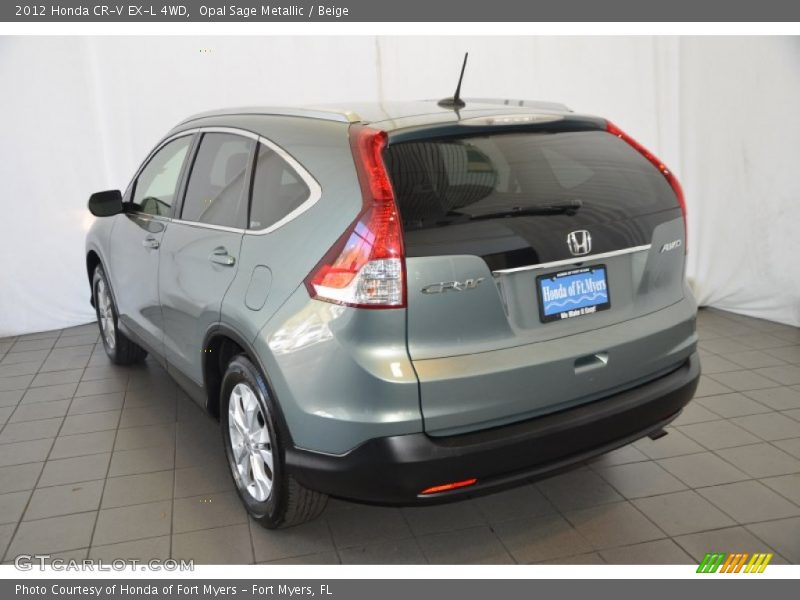 Opal Sage Metallic / Beige 2012 Honda CR-V EX-L 4WD