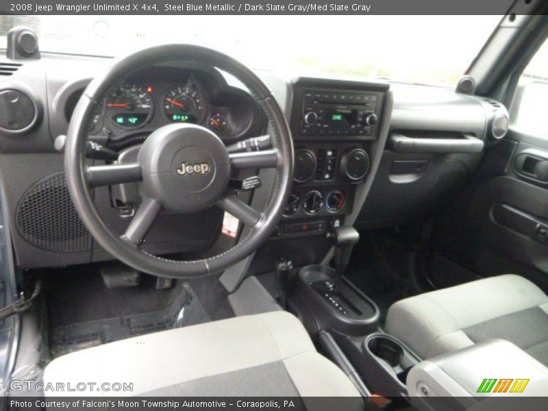 Steel Blue Metallic / Dark Slate Gray/Med Slate Gray 2008 Jeep Wrangler Unlimited X 4x4