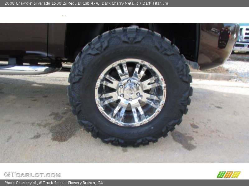 Dark Cherry Metallic / Dark Titanium 2008 Chevrolet Silverado 1500 LS Regular Cab 4x4
