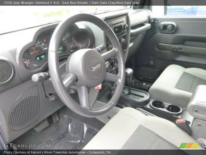 Steel Blue Metallic / Dark Slate Gray/Med Slate Gray 2008 Jeep Wrangler Unlimited X 4x4