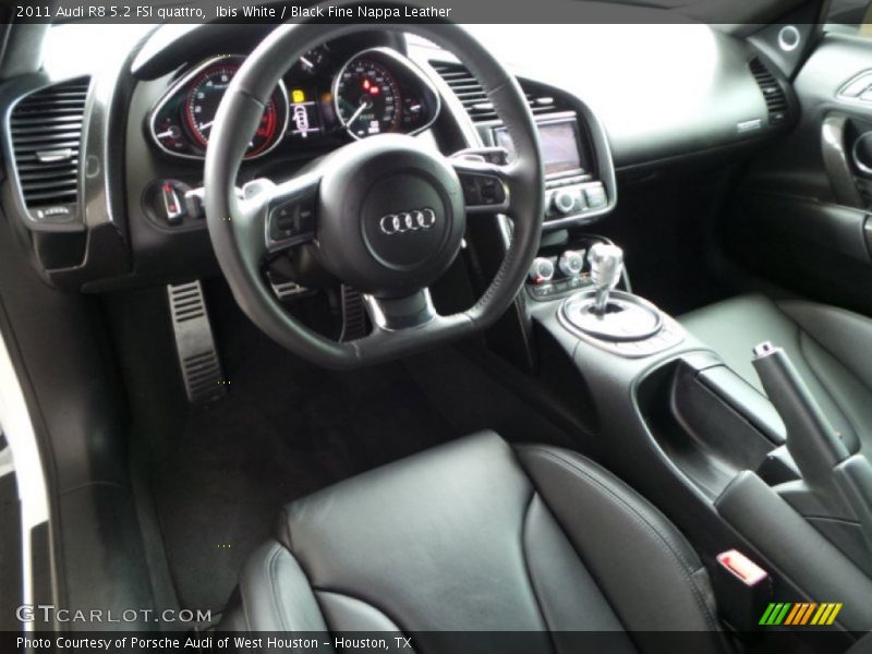 Black Fine Nappa Leather Interior - 2011 R8 5.2 FSI quattro 