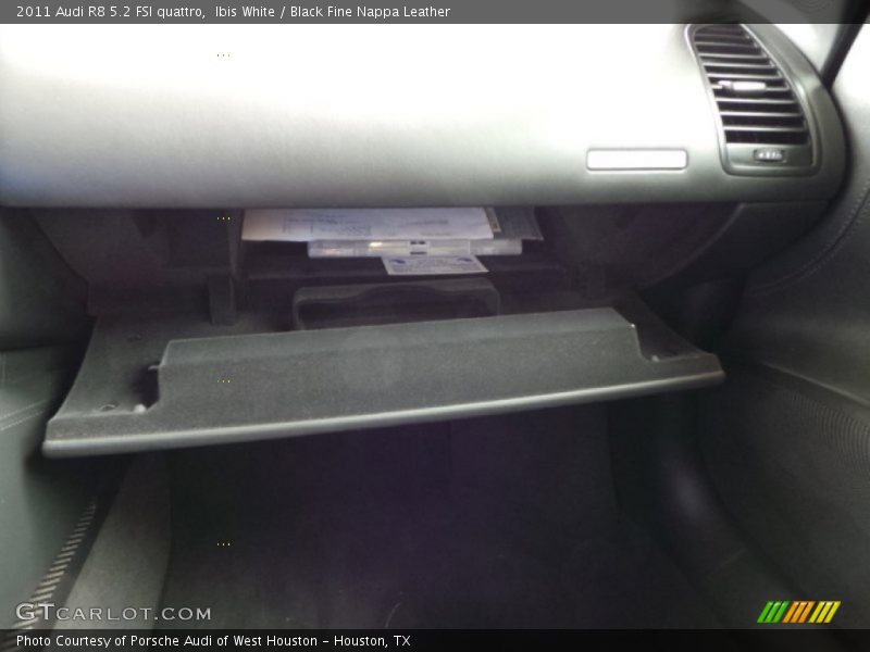Ibis White / Black Fine Nappa Leather 2011 Audi R8 5.2 FSI quattro