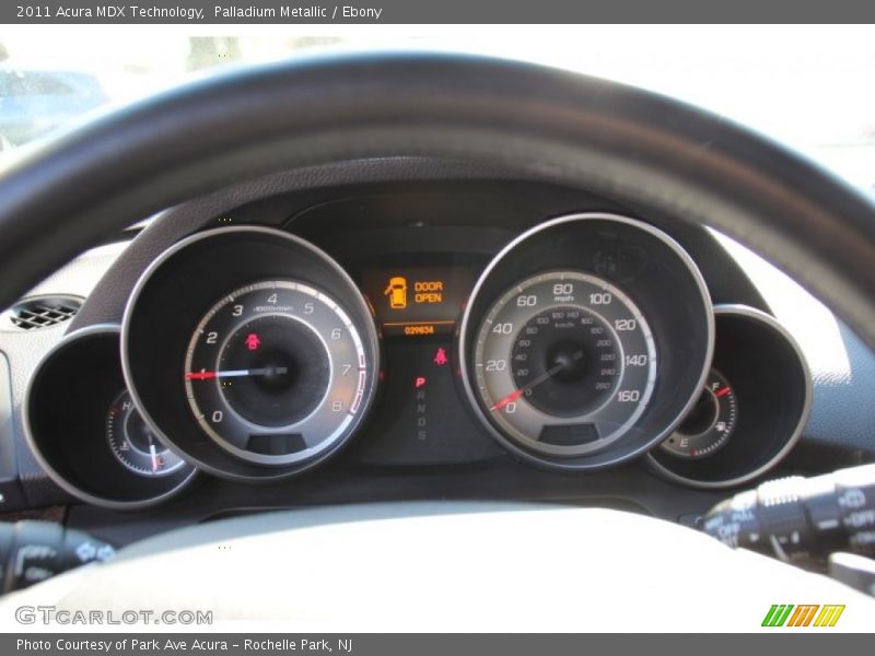 Palladium Metallic / Ebony 2011 Acura MDX Technology