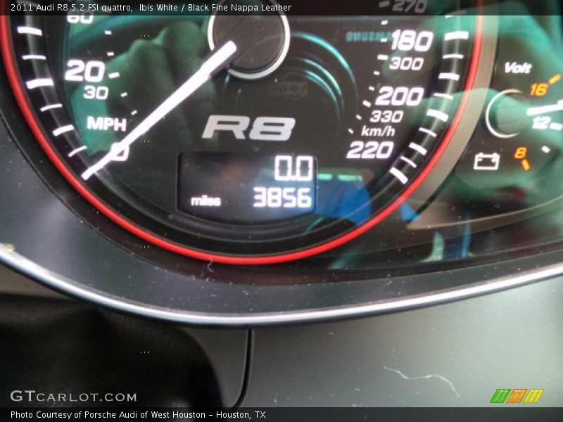 Ibis White / Black Fine Nappa Leather 2011 Audi R8 5.2 FSI quattro
