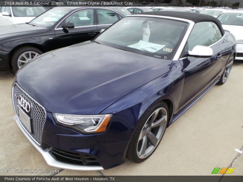 Estoril Blue Crystal / Black/Rock Gray 2014 Audi RS 5 Cabriolet quattro