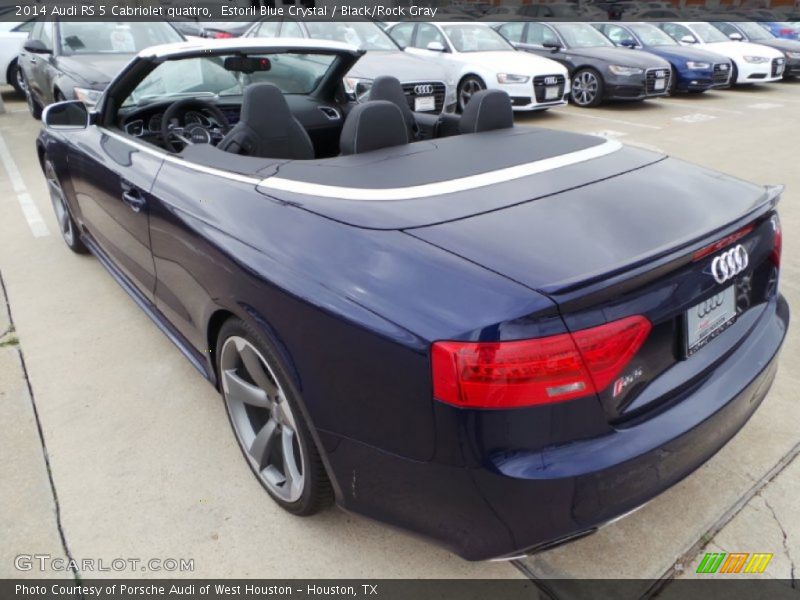 Estoril Blue Crystal / Black/Rock Gray 2014 Audi RS 5 Cabriolet quattro