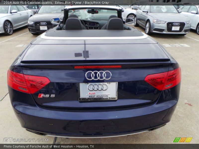 Estoril Blue Crystal / Black/Rock Gray 2014 Audi RS 5 Cabriolet quattro