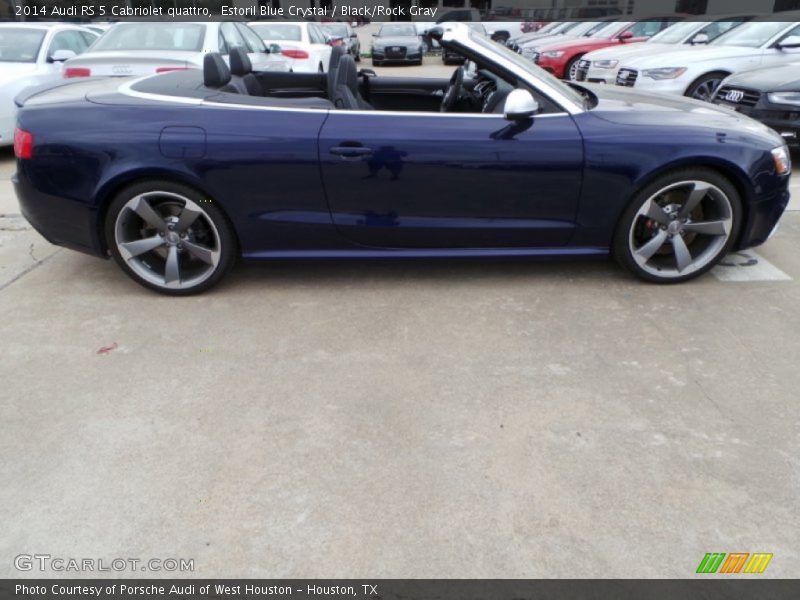 Estoril Blue Crystal / Black/Rock Gray 2014 Audi RS 5 Cabriolet quattro