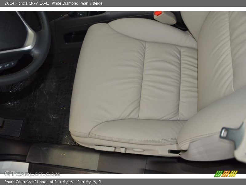 White Diamond Pearl / Beige 2014 Honda CR-V EX-L