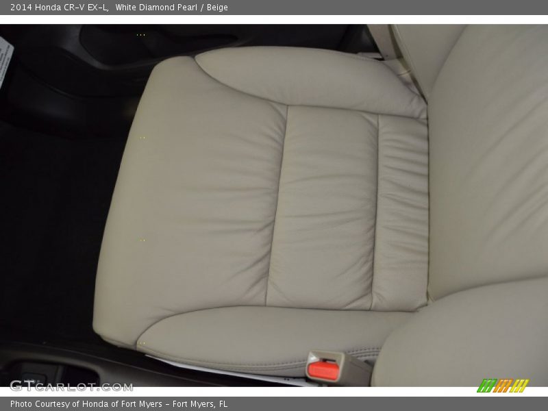 White Diamond Pearl / Beige 2014 Honda CR-V EX-L