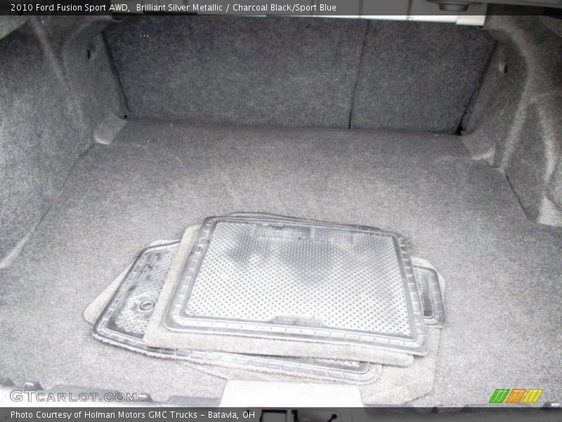 Brilliant Silver Metallic / Charcoal Black/Sport Blue 2010 Ford Fusion Sport AWD