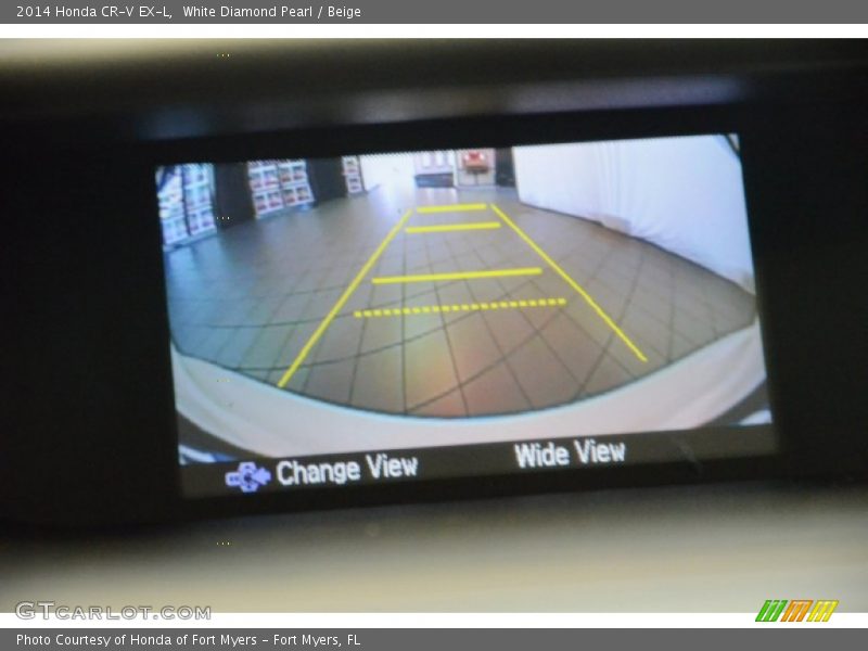 White Diamond Pearl / Beige 2014 Honda CR-V EX-L