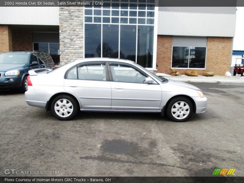 Satin Silver Metallic / Gray 2001 Honda Civic EX Sedan