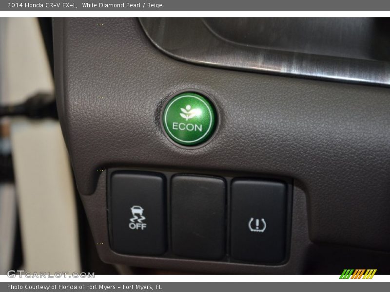 White Diamond Pearl / Beige 2014 Honda CR-V EX-L