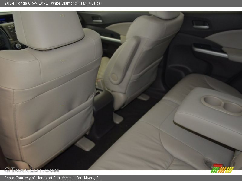 White Diamond Pearl / Beige 2014 Honda CR-V EX-L