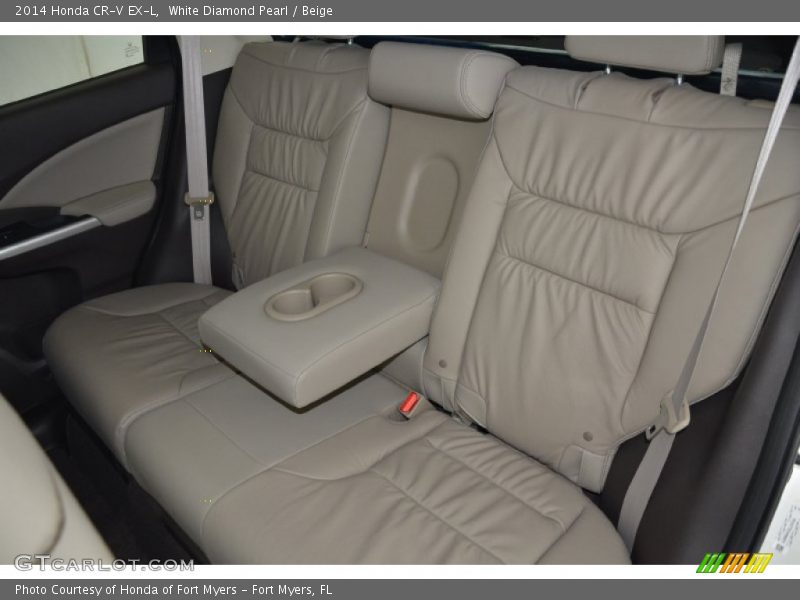 White Diamond Pearl / Beige 2014 Honda CR-V EX-L