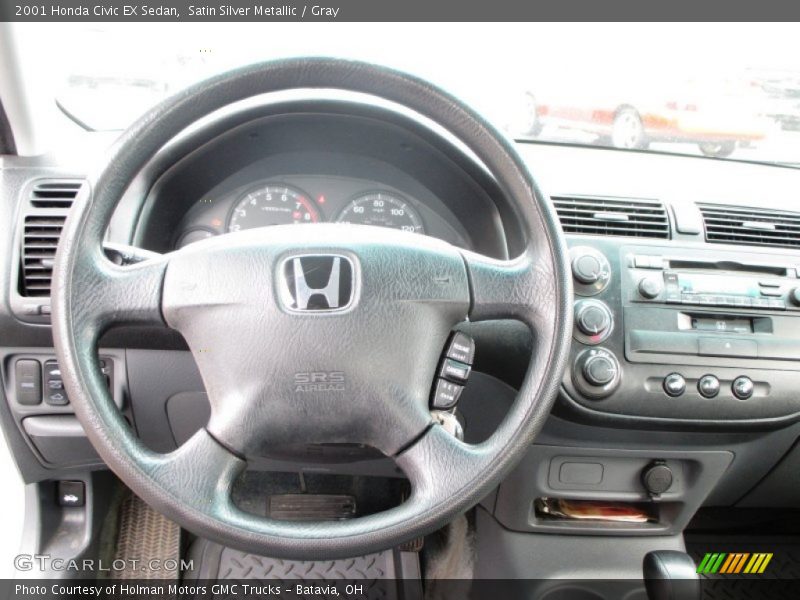 Satin Silver Metallic / Gray 2001 Honda Civic EX Sedan