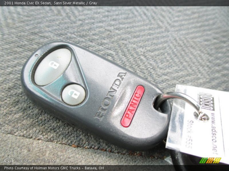Satin Silver Metallic / Gray 2001 Honda Civic EX Sedan