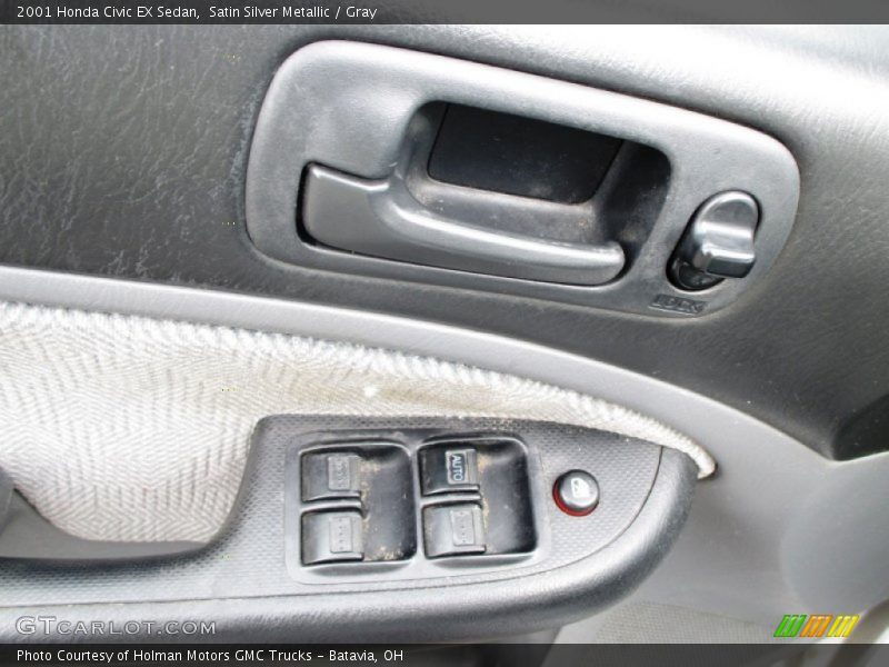 Satin Silver Metallic / Gray 2001 Honda Civic EX Sedan