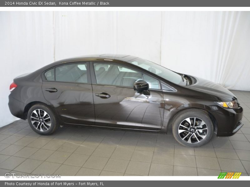 Kona Coffee Metallic / Black 2014 Honda Civic EX Sedan