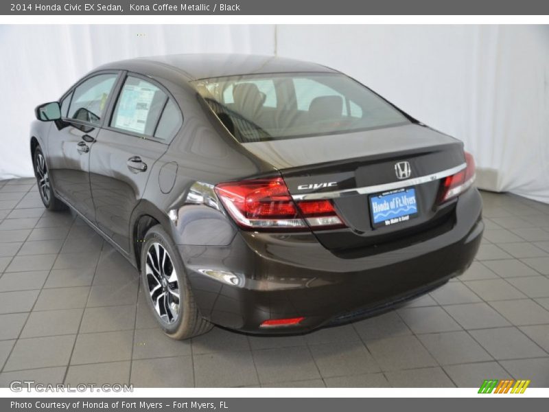 Kona Coffee Metallic / Black 2014 Honda Civic EX Sedan