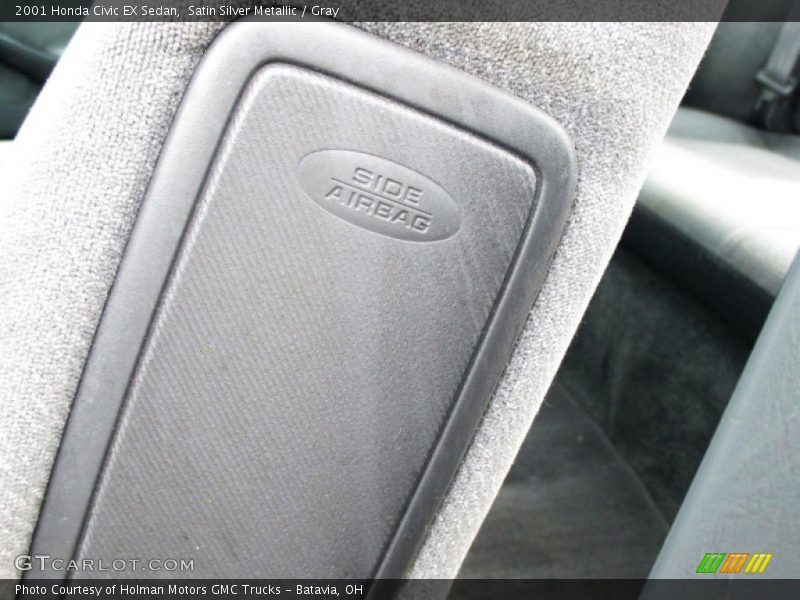 Satin Silver Metallic / Gray 2001 Honda Civic EX Sedan