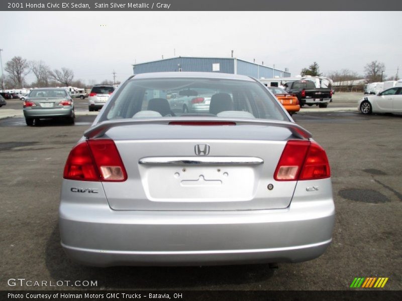 Satin Silver Metallic / Gray 2001 Honda Civic EX Sedan