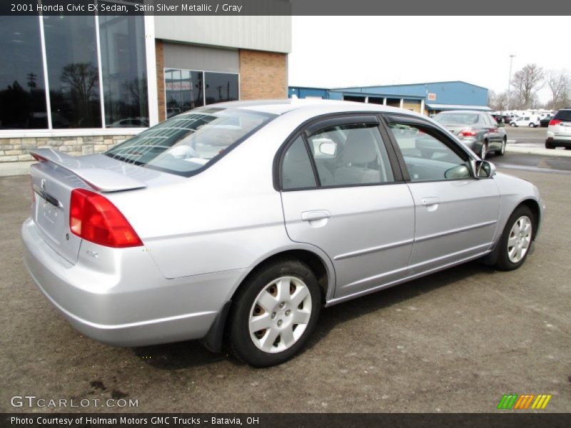 Satin Silver Metallic / Gray 2001 Honda Civic EX Sedan