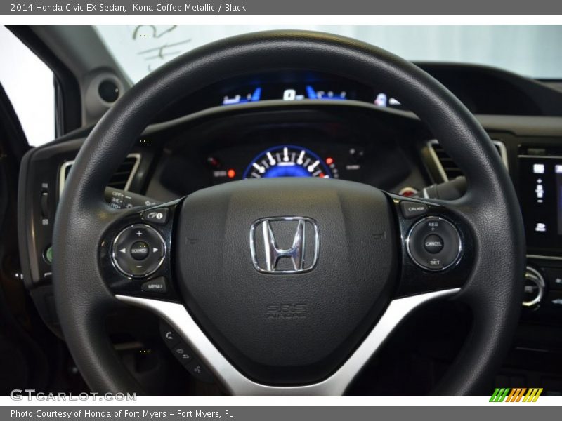Kona Coffee Metallic / Black 2014 Honda Civic EX Sedan
