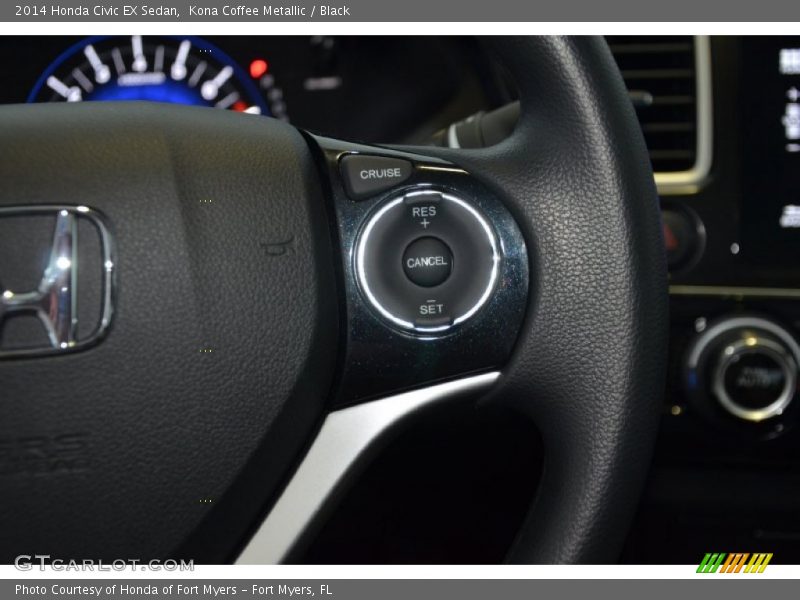 Kona Coffee Metallic / Black 2014 Honda Civic EX Sedan