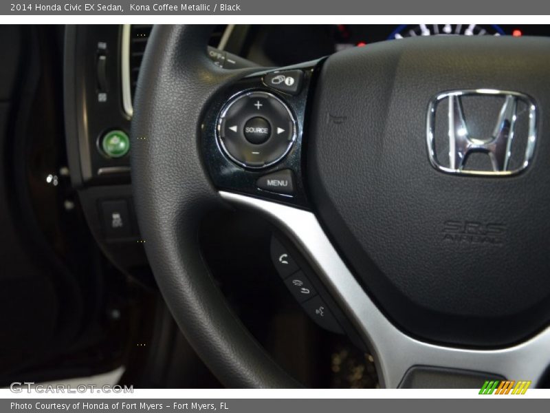 Kona Coffee Metallic / Black 2014 Honda Civic EX Sedan