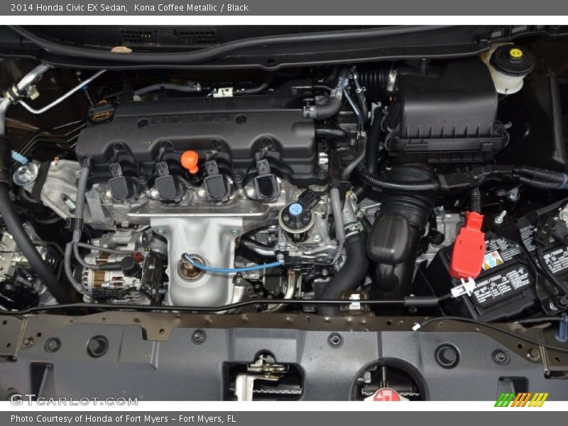 Kona Coffee Metallic / Black 2014 Honda Civic EX Sedan