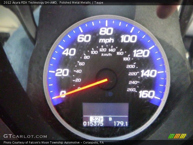 Polished Metal Metallic / Taupe 2012 Acura RDX Technology SH-AWD