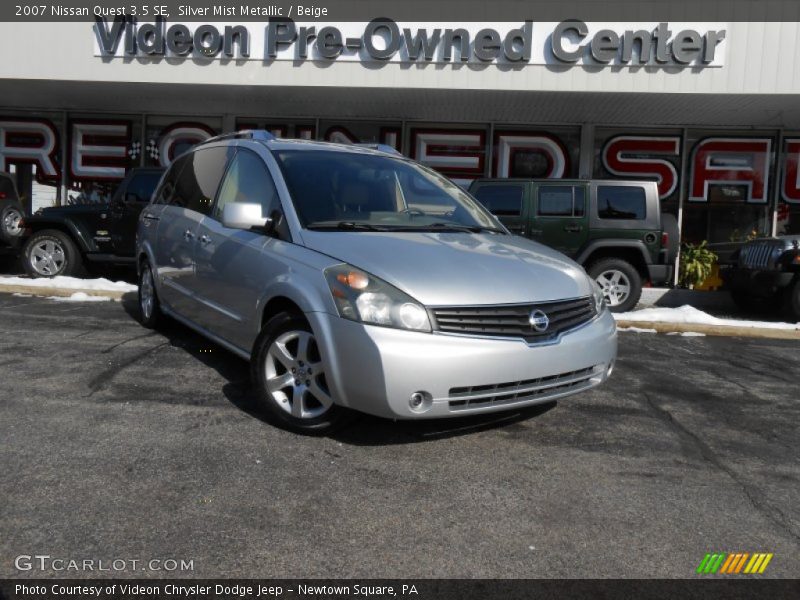 Silver Mist Metallic / Beige 2007 Nissan Quest 3.5 SE