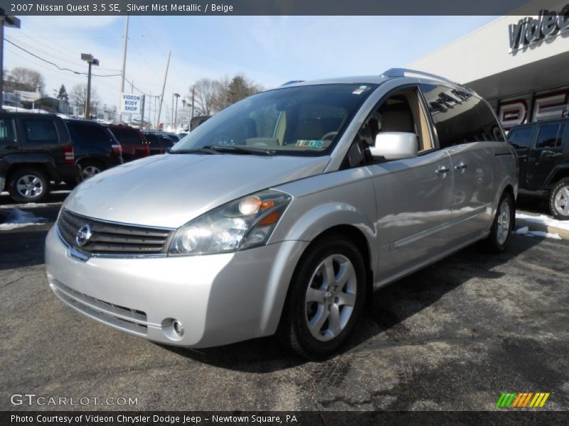 Silver Mist Metallic / Beige 2007 Nissan Quest 3.5 SE