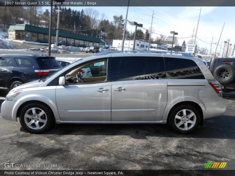 Silver Mist Metallic / Beige 2007 Nissan Quest 3.5 SE