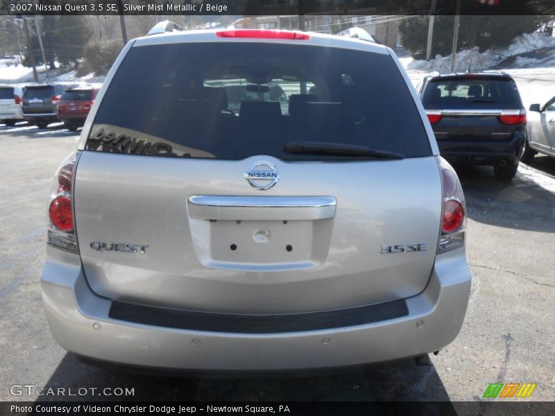 Silver Mist Metallic / Beige 2007 Nissan Quest 3.5 SE